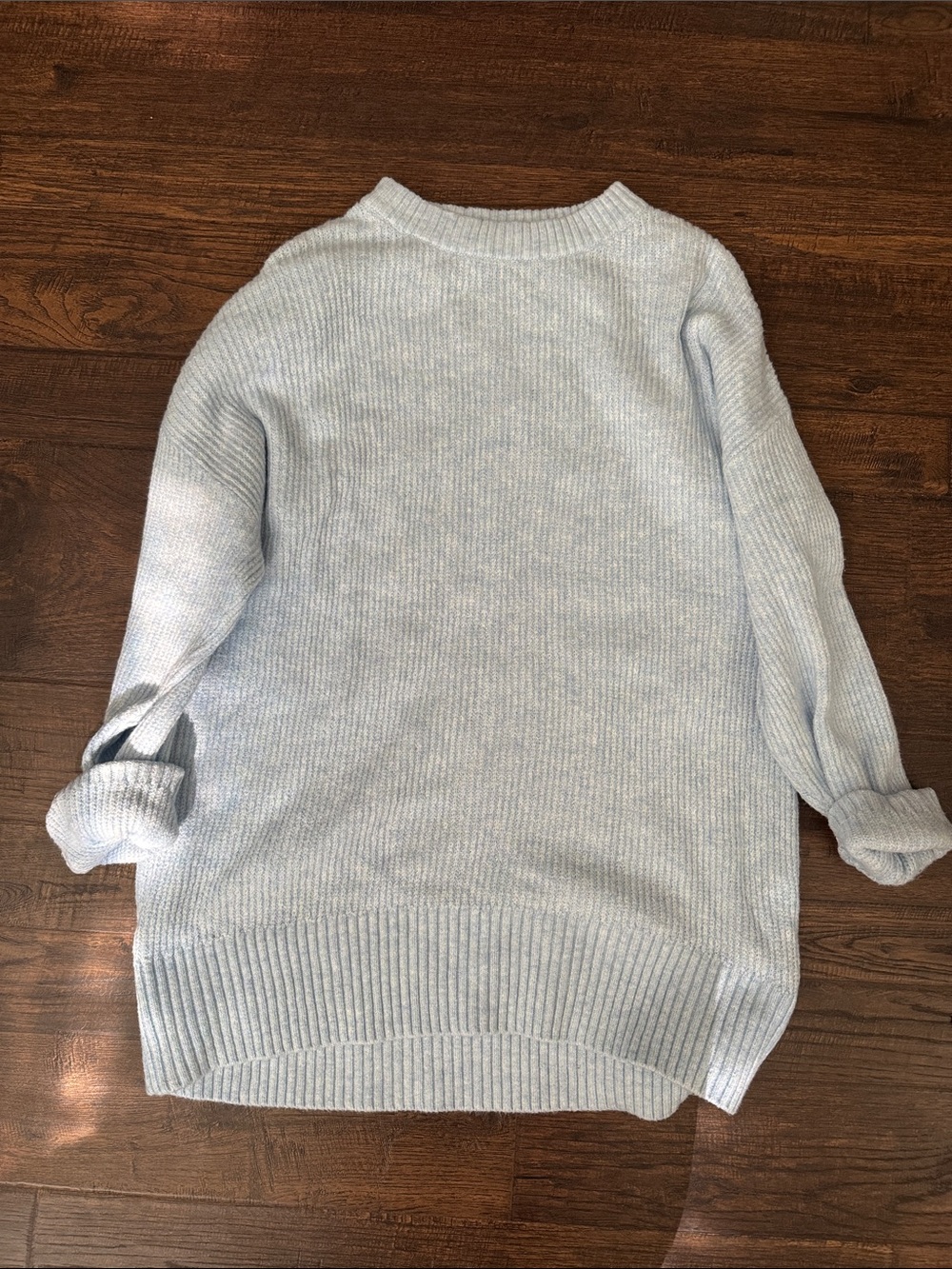Old Navy Light Blue Heathered Crewneck Sweater